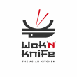 Wok 'N Knife restaurant logo